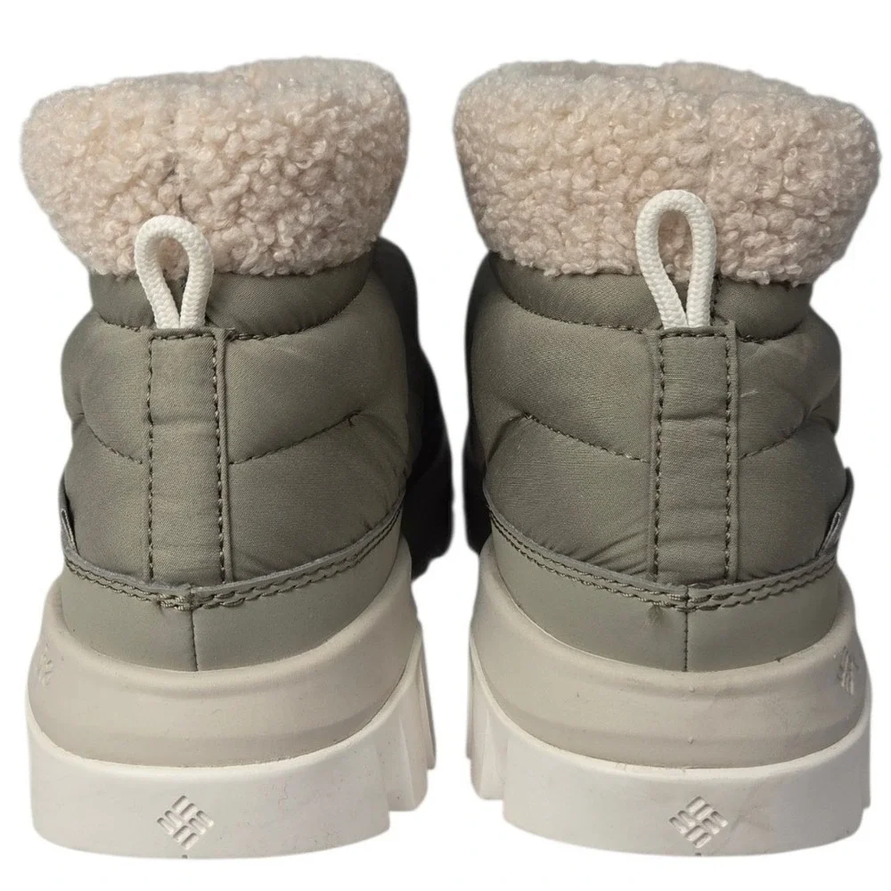 Columbia Snowtrot Shorty Snow Boots Women 8 Green Insulated Omni-Heat Winter NEW